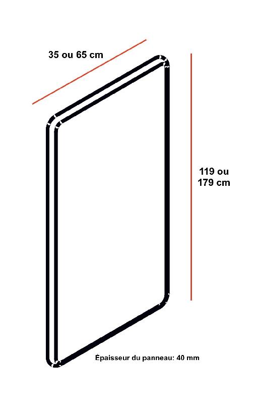 Panneau acoustique Sonic- MDD - Gris, 179 x 65 cm_1