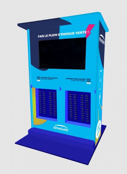 Station de batterie externe outdoor avec 48 batteries portatives en libre-service - Nomade 100_1