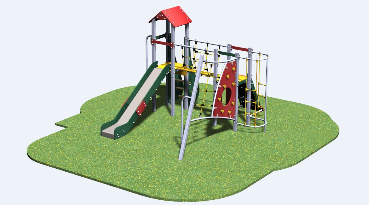 Structure de jeux combinées inox - 2 tours - Gamme Neo - NEO21202I - CREA Equipements_1