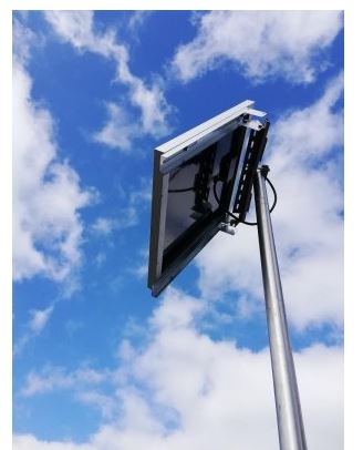 Barrière levante solaire avec une cellule photoélectrique de détection - RMS 24/2S_1