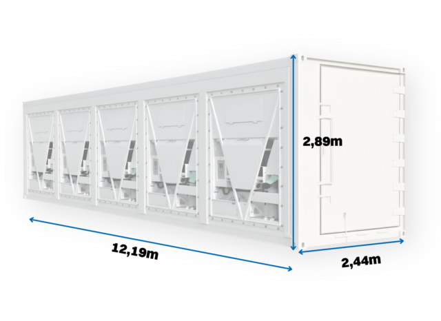 Conteneur  40 pieds Blast HC - Longueur 12m - Surface 56m3 - idéal pour le secteur agroalimentaire, industriel et pharmaceutique_1