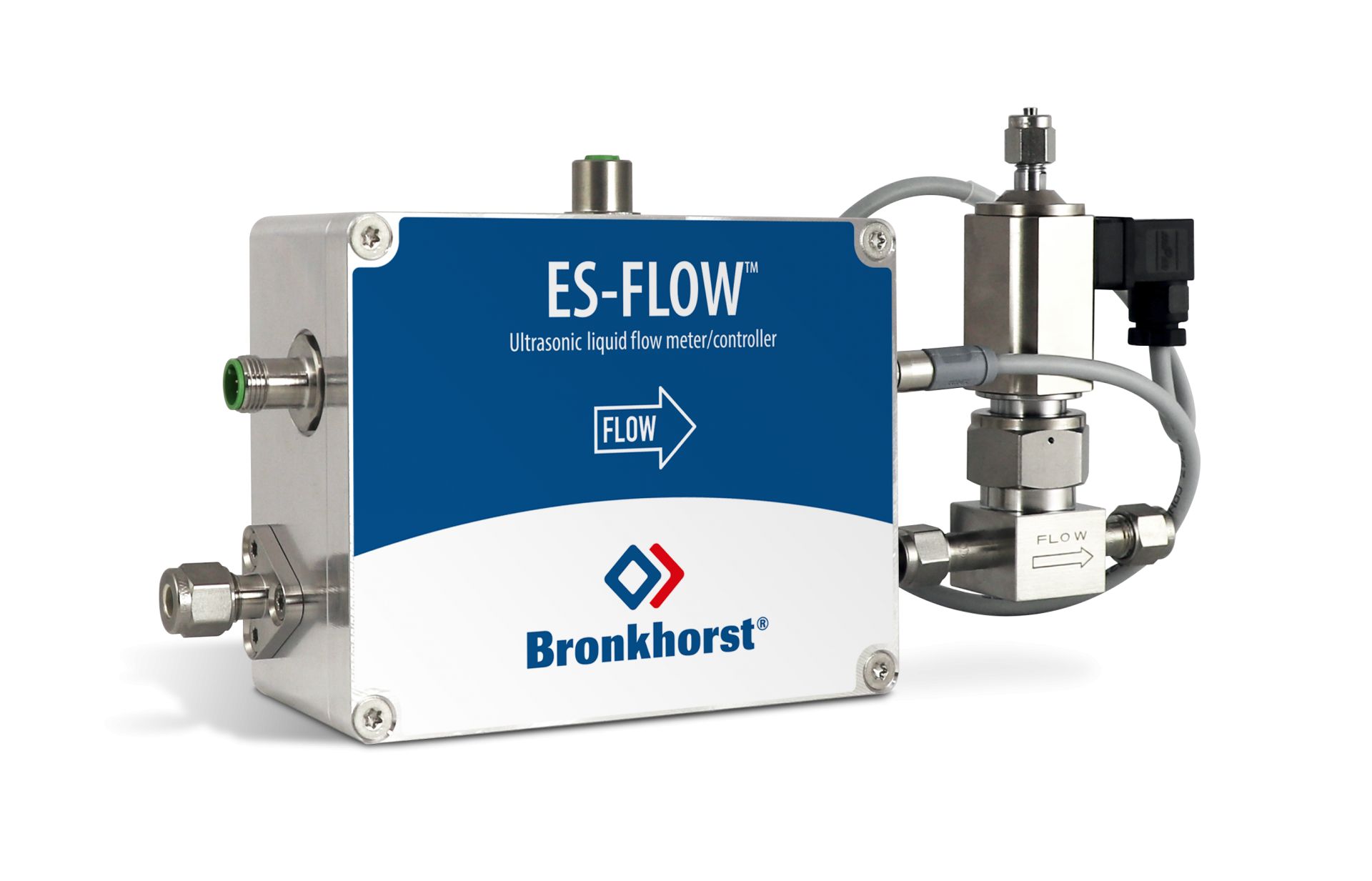 Débitmètre à ultrasons ES-113C pour liquides - Mesure et régulation jusqu'à 1500 ml/min - Pression max 100 bar_1