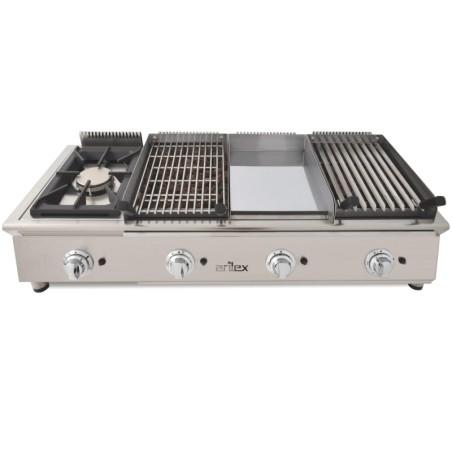 Module plancha rectifiée gaz 35 cm - Plaque acier 15 mm | Arilex FLEXI 1PR_1