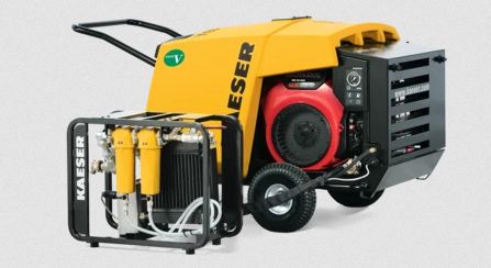Petit compresseur à moteur essence KAYSER - Débit 1,6 m³/min - Pression jusqu'à 15 bar - Idéal pour montage et fibres optiques_1