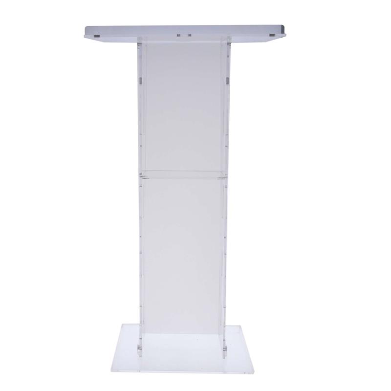 Pupitre de conférence Speech Stand Plexi - design professionnel en acrylique haute qualité avec étagère et plateau large_1