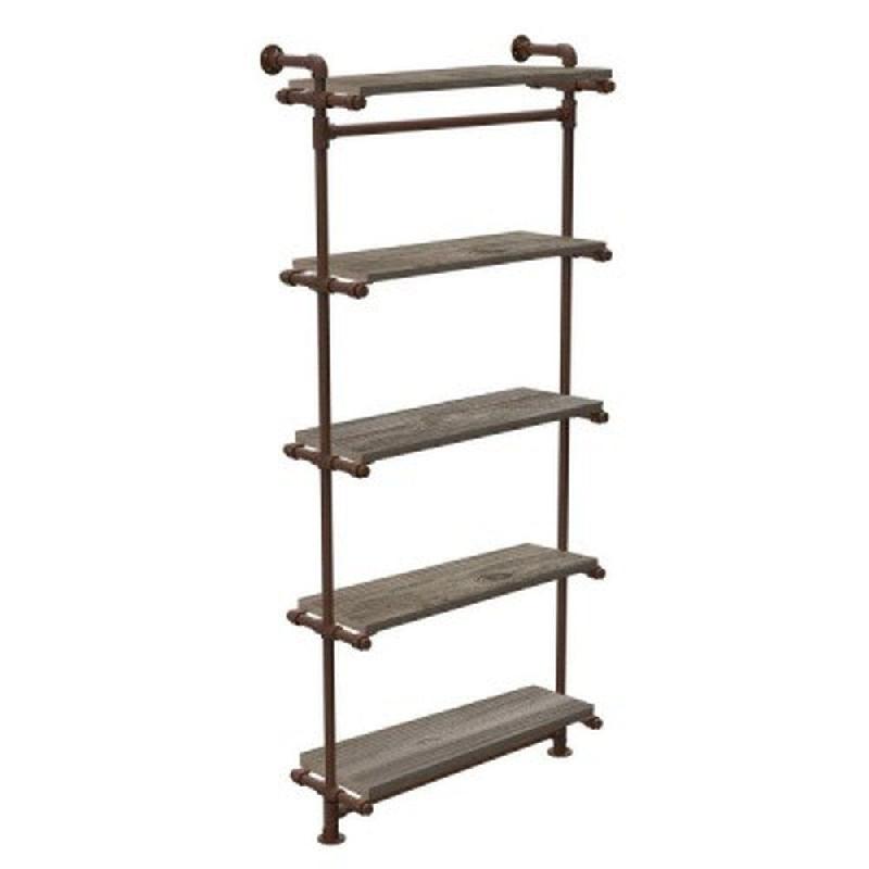 Structure Urban L104xH243cm pour 5 tablettes - tube Ø34,5mm - rouille - acier robuste_1