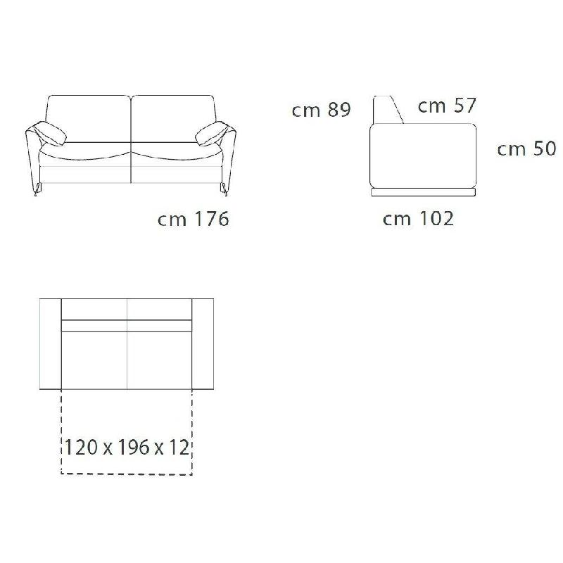 Canapé lit Sorbonne - Ouverture assistée express 120x196 cm - Couchage confortable et design italien_1