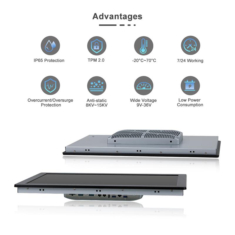 Panel PC industriel fanless 15 pouces XGA - écran tactile capacitif IP66 - EVI-15SAC_1