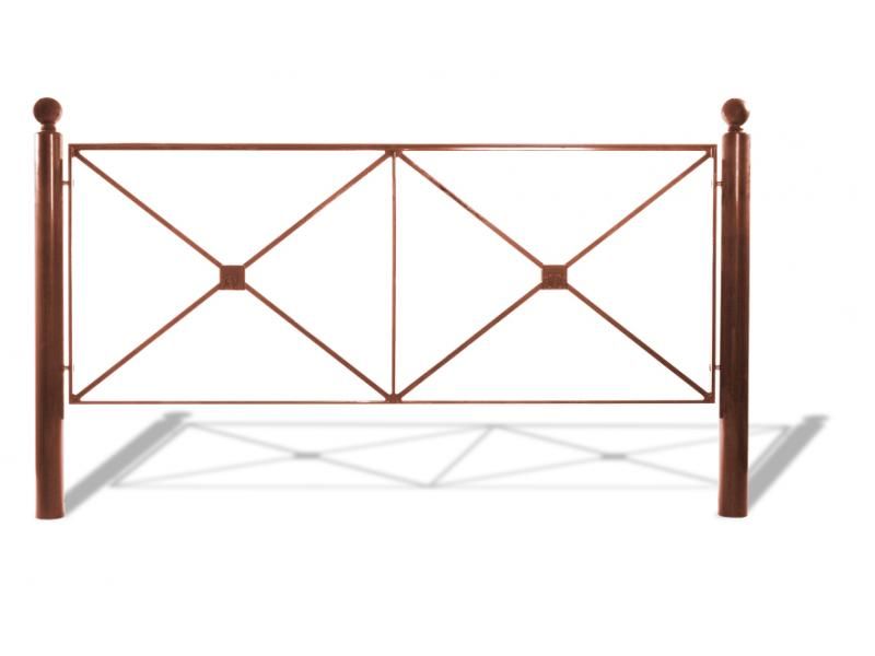 Bar3000a barrières urbaines - Urban'NT - en acier avec potelets Ø89mm et cadre en fer plat_1