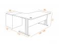 Bureau compact VALMONT sur caisson - Normatic_1
