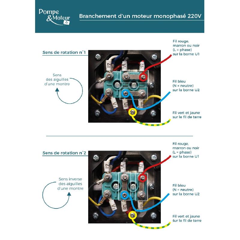 Moteur électrique monophasé 220V 0.09 kW - 1500 tr/min - Condensateur permanent - MMP56G4B3 - Bride B3_1