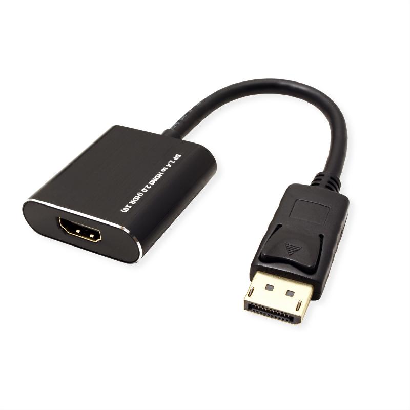 Roline adaptateur displayport - hdmi, 4k@60hz, dp v1.4, dp m-hdmi f_1