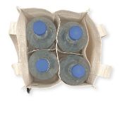 Sac réutilisable en toile de coton recyclée avec double poignée - AU FIL DE L'EAU - 4 compartiments intérieurs_1