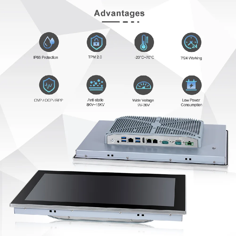 Panel PC industriel fanless 15.6