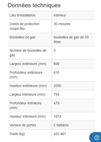117003w - Armoire coupe-feu G30.9 pour bouteilles de gaz - Homologuée EN 14470-2, 30 minutes de résistance au feu_1
