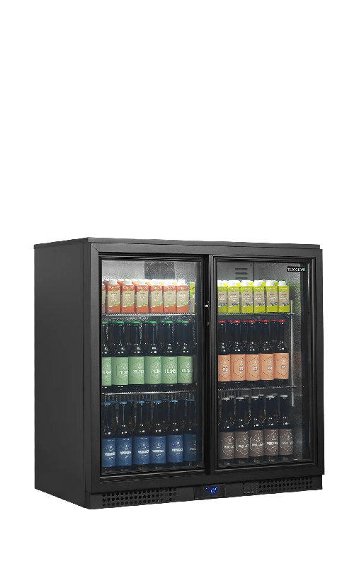 Arrière bar réfrigéré 2 portes BA21S noir TEFCOLD_1