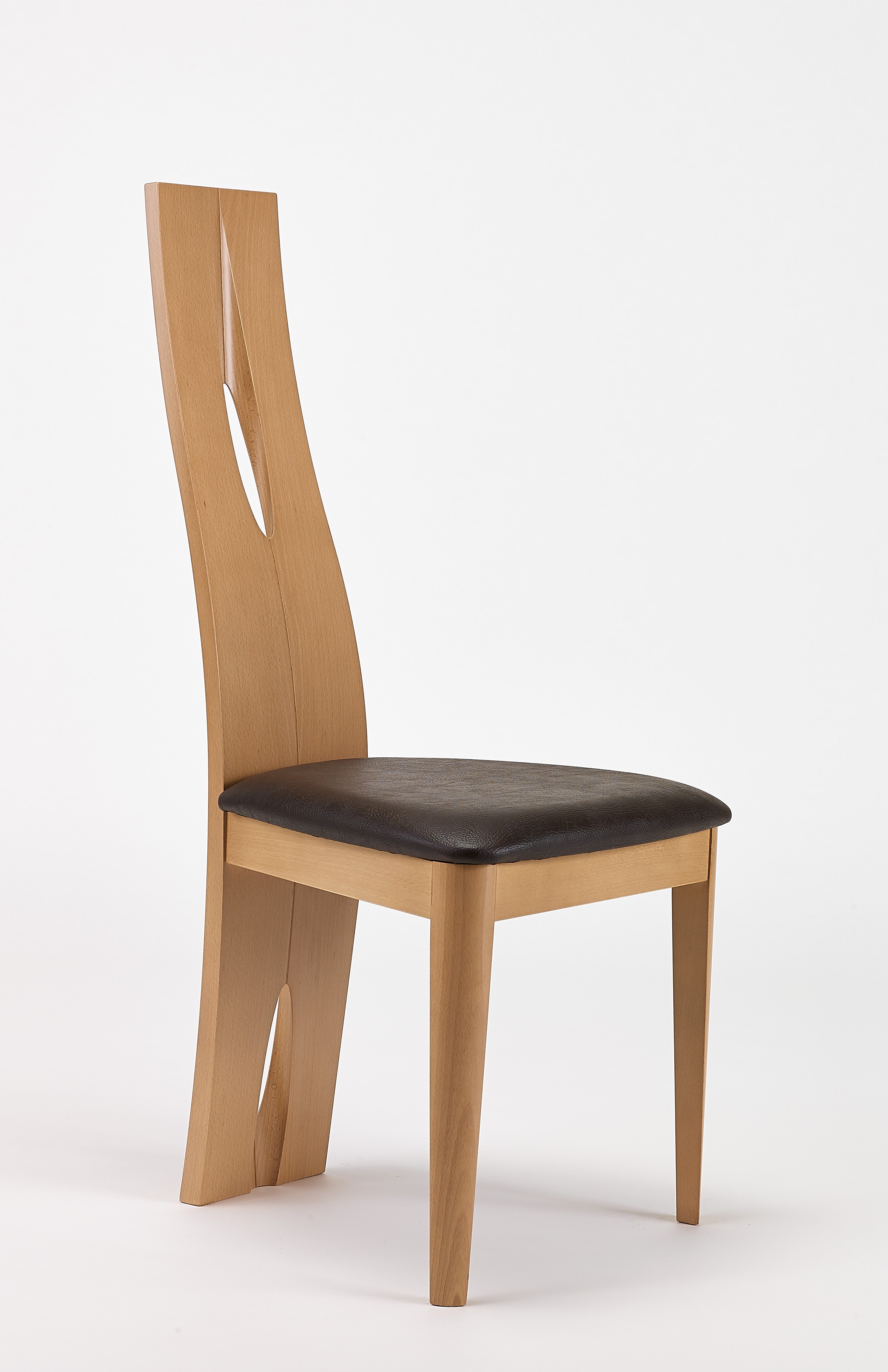 Chaise Ellipse en bois massif - moderne, fabrication française, avec finitions personnalisables_1