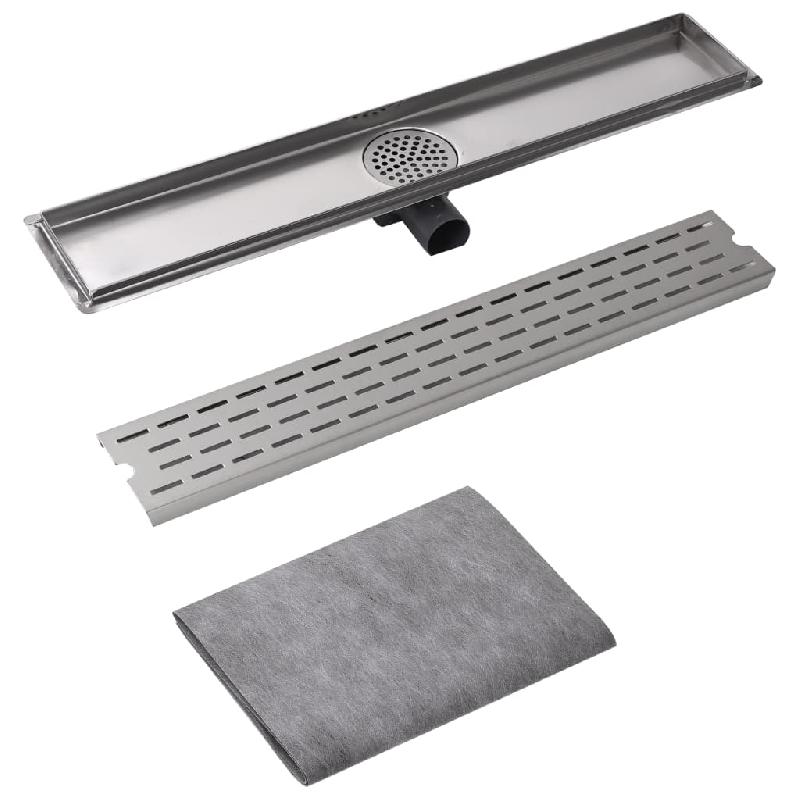 Vidaxl drain de douche linéaire 730 x 140 mm acier inoxydable 142179_1