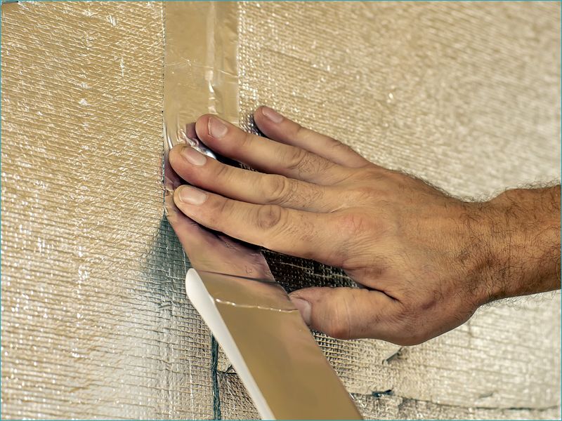 Adhésif aluminium 75mm x 50ML - Réf RALU75_1