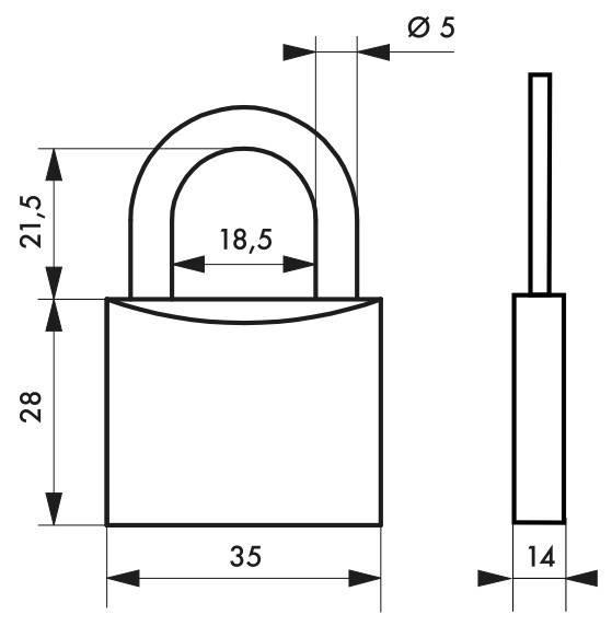 Cadenas à clé Mach 2 - 35mm - Corps laiton monobloc - Marque Thirard - Garantie 10 ans_1