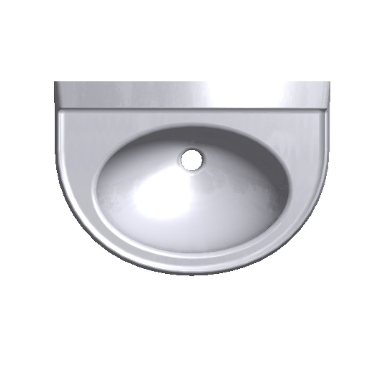 Lave-mains monobloc de face compact 530 x 380 - Atout Composites - Résine minérale, Gel Coat antibactérien, dimensions précises_1