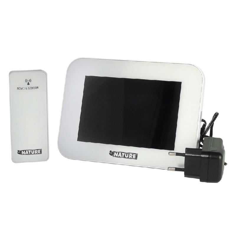 Nature station météo numérique h 12,5x17,5x2,5 cm blanc 447512_1