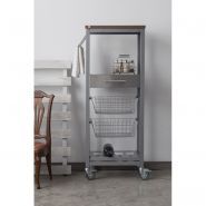 Onda aluminium alto - desserte de cuisine - don hierro - dimensions : 47 x 33 x 122.5 cm_1