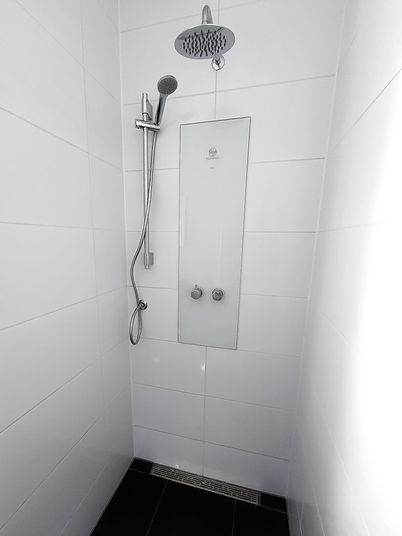 Récupérateur de chaleur vertical sur douche - Efficacité jusqu'à 72% - Showersave Blue_1