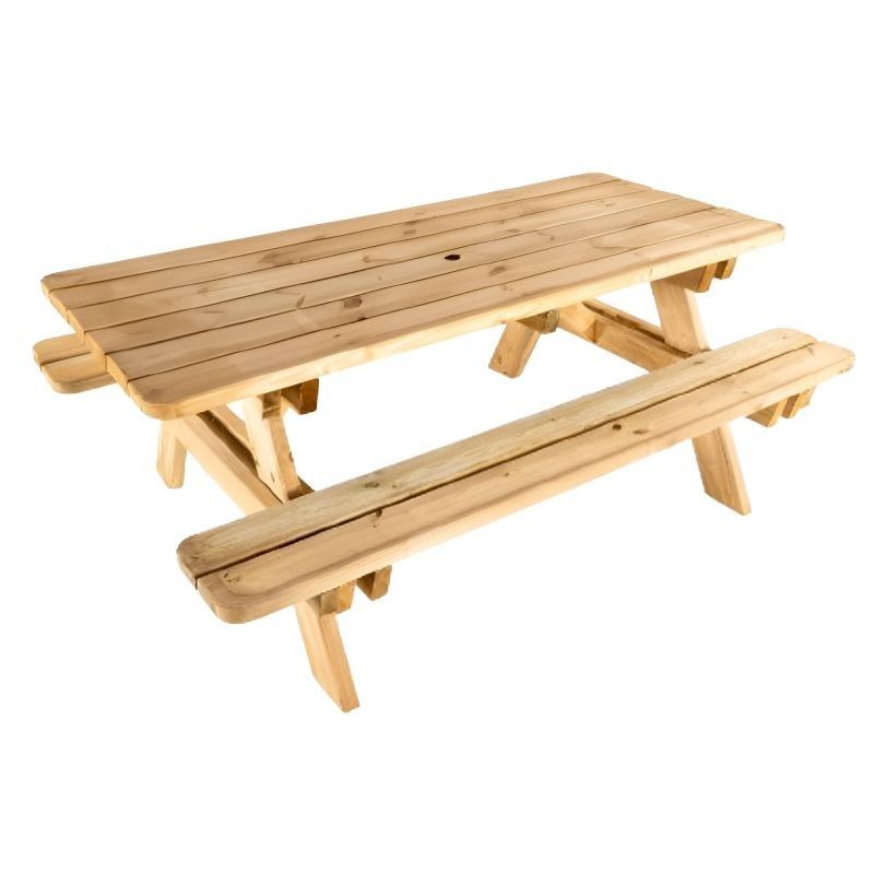 Table pique nique en pin du Nord 6 à 8 places - CASTILLON_0