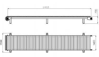 Tapis latté sans bois - Machines pour palettes - Platon - Longueur 6000 à 12000 mm_1