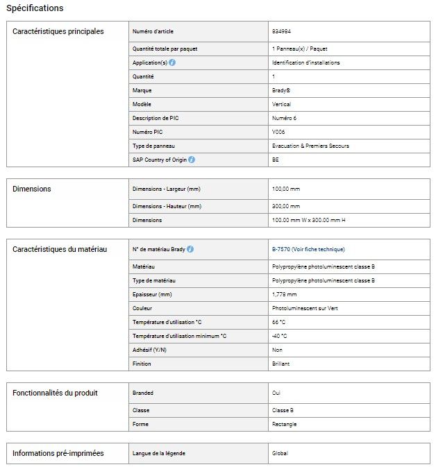 834984 - signalisations sécurité travail - brady - dimensions: 100.00 mm w x 300.00 mm h_1