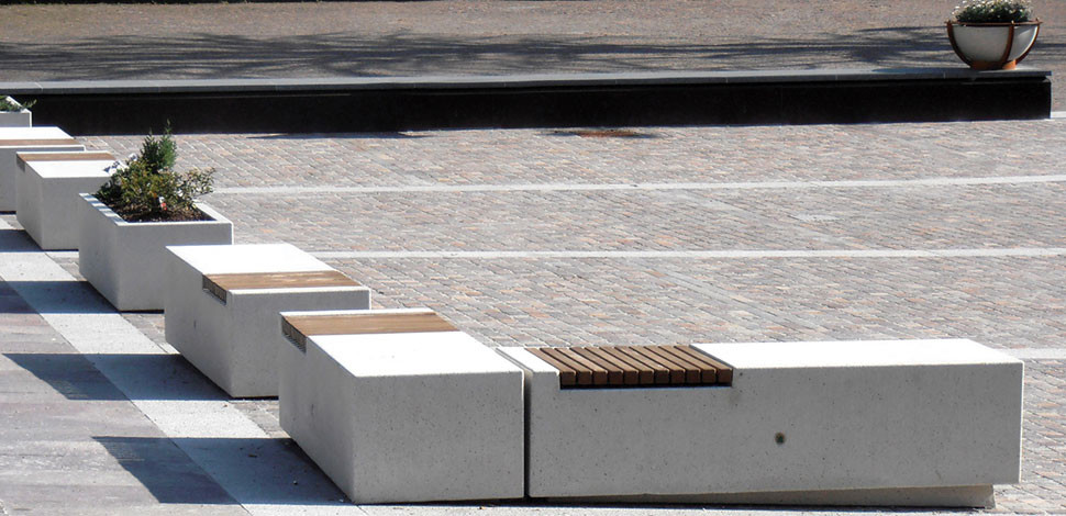 Banc public Demetra en pierre et bois - Aubrilam - avec option LED_1