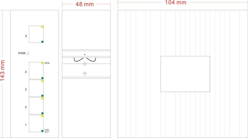 Commutateurs - switch - JHA - JAI-IG05 - 5 ports Ethernet 10/100/1000TX - industriel non géré_1