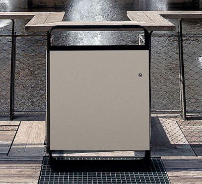 Corbeilles PLAZA - Poubelle publique - The Italian Lab - Dimensions: L 600, P 300, H 870mm - Capacité: 75 L_1