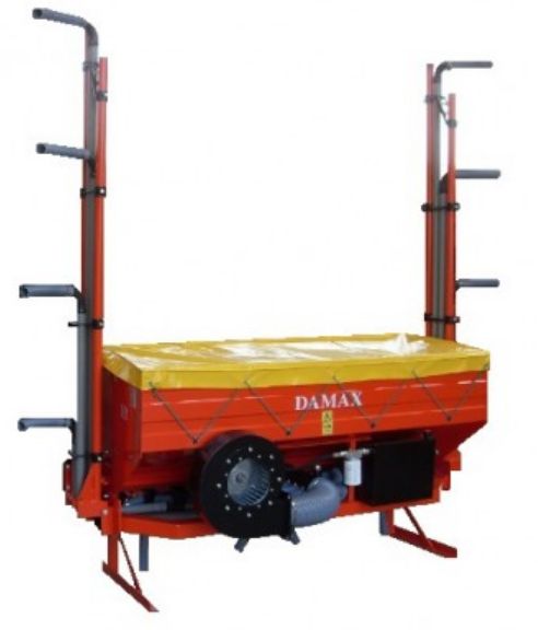 Distributeur d'engrais à châssis pliable - Damax SRL - trémie 900L avec repliement hydraulique et options personnalisables_1