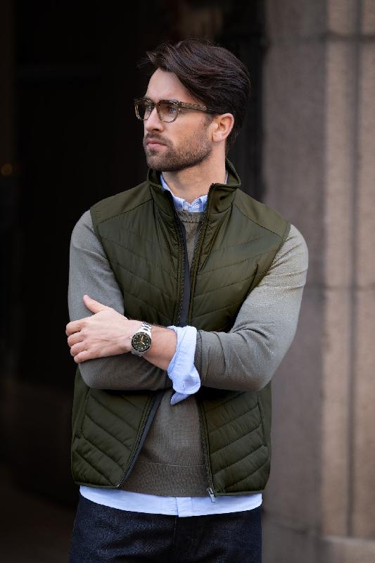 Gilet hybride - Isolation en fibre Sorona® Aura - Benton Homme - Bleu marine - Nimbus_1