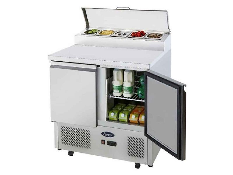 Saladette réfrigérée 5GN1/6 positive 2 portes 300L ATOSA_1
