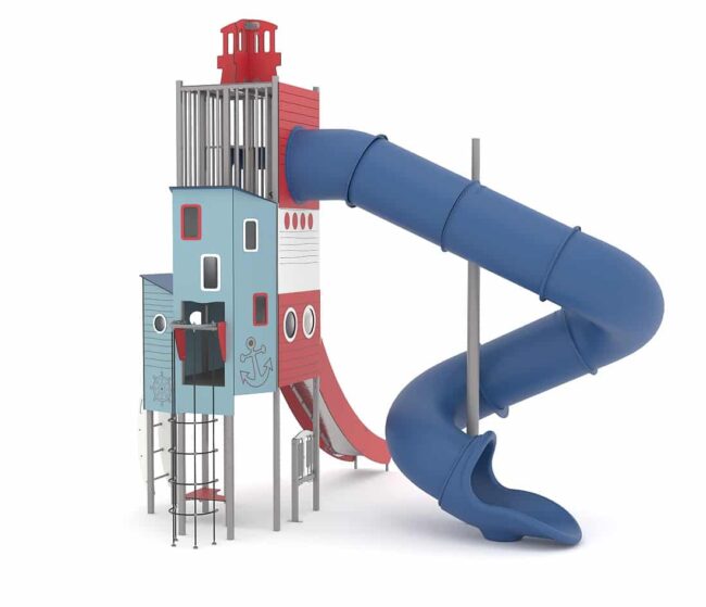 Structure monumentale multi-activités phare - LD1MT1120 - Ludoparc - pour enfants de 6 ans et plus, capacité 30 personnes_1