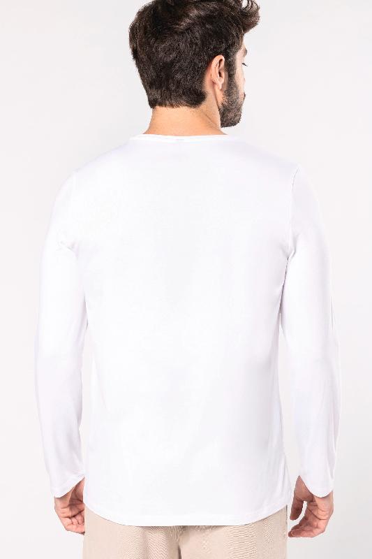 T-shirt col rond manches longues homme - Kariban - Réf: K3016 - 97% coton / 3% élasthanne_1