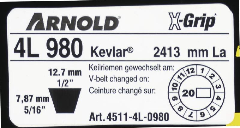Courroie trapézoïdale X-Grip V - type 4L980_1