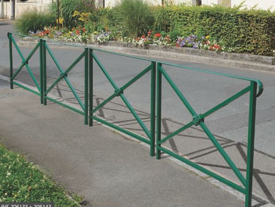 Barrière main courante HERITAGE en acier peint sur zinc - Longueur 800 ou 1500 mm - Plusieurs configurations possibles_1