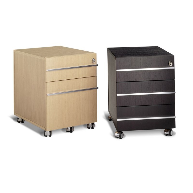 Bureau de direction Folder avec finition élégante en chêne et stratifié taupe