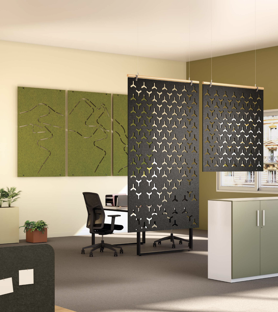 Cloison acoustique design et modulable pour bureaux contemporains_1