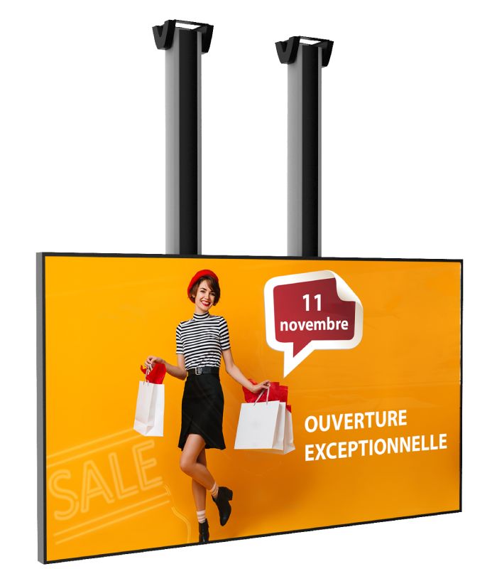 Écran vitrine suspendu 75