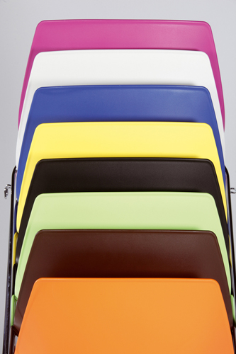 Lot de 2 Chaises Over empilables et accrochables - Référence 8497 CP A - Structure acier chromé et assise polypropylène en 8 coloris_1