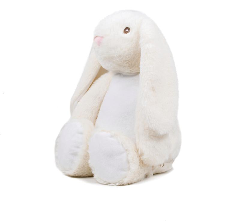 Peluche zippée Lapin - Réf: MM050 - 100% polyester, personnalisable, 45 cm - Norme EN71_1