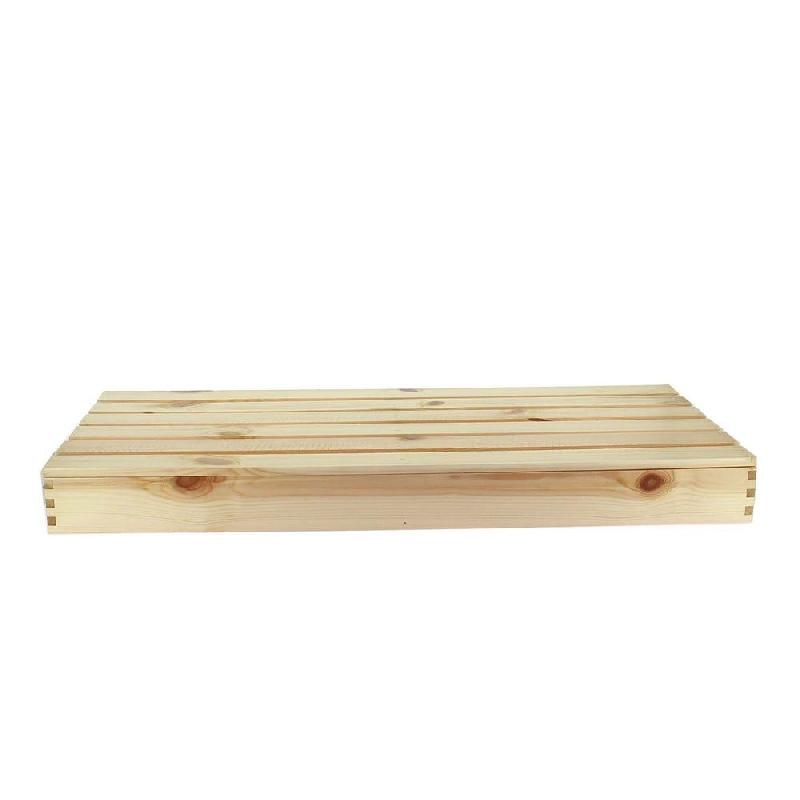 Planche caillebotis pin vernis 62,5x28x6 cm_1
