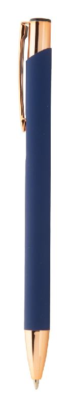 Stylo à bille en aluminium recyclé - finition caoutchoutée - détails rose doré - spécial gravure laser miroir_1