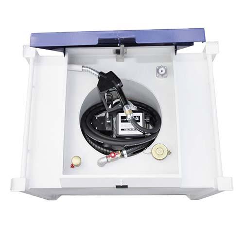 Cuve GRV Eco 440 Litres acier ADR - GNR, gazole - compacte et mobile avec pompe 12/24V et accessoires_1