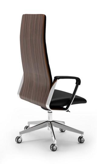Fauteuil de direction Exclusive en cuir Directa - Offisit. - cuir marron foncé_1